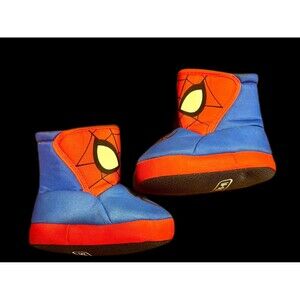Marvel Spiderman Slippers -  Child Boot Style Slipper -Size S (5-6)